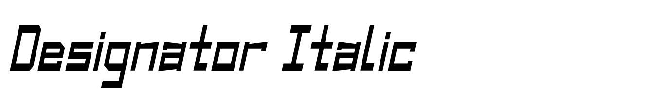 Designator Italic